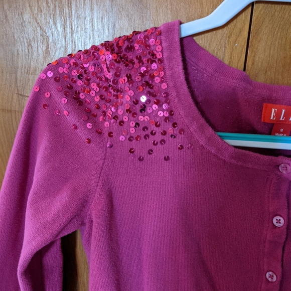 Purple/Fushia-ish Sequin Cardigan - Picture 4 of 9